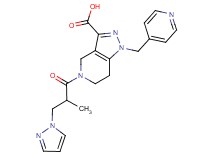 5-[2-methyl-3-(1H-pyrazol-1-yl)propanoyl]-1-(pyridin-4-ylmethyl)-4,5,6,7-tetrahydro-1H-pyrazolo[4,3-c]pyridine-3-carboxylic acid