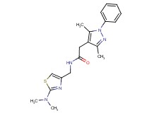N-{[2-(dimethylamino)-1,3-thiazol-4-yl]methyl}-2-(3,5-dimethyl-1-phenyl-1H-pyrazol-4-yl)acetamide