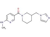 5-{[3-(1H-imidazol-1-ylmethyl)-1-piperidinyl]carbonyl}-N-methyl-2-pyridinamine
