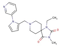 1-ethyl-3-methyl-8-{[1-(3-pyridinyl)-1H-pyrrol-2-yl]methyl}-1,3,8-triazaspiro[4.5]decane-2,4-dione