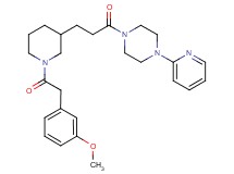 1-(3-{1-[(3-methoxyphenyl)acetyl]-3-piperidinyl}propanoyl)-4-(2-pyridinyl)piperazine
