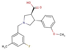 (3S*,4R*)-1-(3-fluoro-5-methylbenzyl)-4-(3-methoxyphenyl)pyrrolidine-3-carboxylic acid