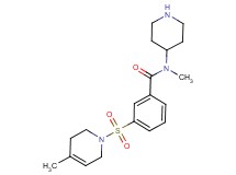 N-methyl-3-[(4-methyl-3,6-dihydropyridin-1(2H)-yl)sulfonyl]-N-piperidin-4-ylbenzamide