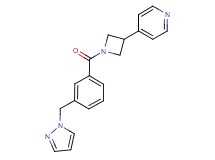 4-{1-[3-(1H-pyrazol-1-ylmethyl)benzoyl]-3-azetidinyl}pyridine