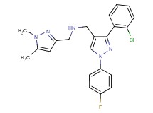1-[3-(2-chlorophenyl)-1-(4-fluorophenyl)-1H-pyrazol-4-yl]-N-[(1,5-dimethyl-1H-pyrazol-3-yl)methyl]methanamine