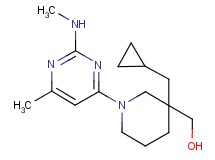 {3-(cyclopropylmethyl)-1-[6-methyl-2-(methylamino)-4-pyrimidinyl]-3-piperidinyl}methanol