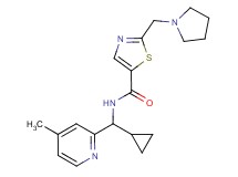 N-[cyclopropyl(4-methylpyridin-2-yl)methyl]-2-(pyrrolidin-1-ylmethyl)-1,3-thiazole-5-carboxamide