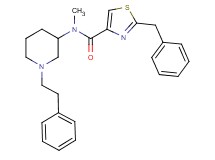 2-benzyl-N-methyl-N-[1-(2-phenylethyl)-3-piperidinyl]-1,3-thiazole-4-carboxamide
