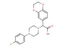 2,3-dihydro-1,4-benzodioxin-6-yl[4-(4-fluorophenyl)piperazin-1-yl]acetic acid