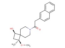 (1R*,3S*)-3-methoxy-3-methyl-7-(2-naphthylacetyl)-7-azaspiro[3.5]nonan-1-ol