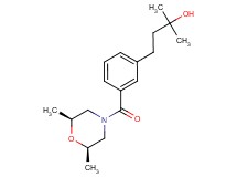 4-(3-{[(2R*,6S*)-2,6-dimethyl-4-morpholinyl]carbonyl}phenyl)-2-methyl-2-butanol