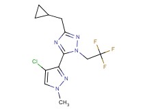5-(4-chloro-1-methyl-1H-pyrazol-3-yl)-3-(cyclopropylmethyl)-1-(2,2,2-trifluoroethyl)-1H-1,2,4-triazole