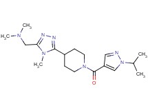 1-(5-{1-[(1-isopropyl-1H-pyrazol-4-yl)carbonyl]piperidin-4-yl}-4-methyl-4H-1,2,4-triazol-3-yl)-N,N-dimethylmethanamine