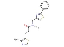 N-methyl-3-(4-methyl-1,3-thiazol-5-yl)-N-[(2-phenyl-1,3-thiazol-4-yl)methyl]propanamide