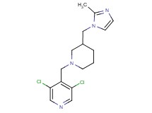 3,5-dichloro-4-({3-[(2-methyl-1H-imidazol-1-yl)methyl]-1-piperidinyl}methyl)pyridine