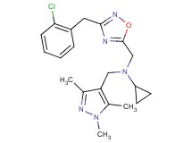 N-{[3-(2-chlorobenzyl)-1,2,4-oxadiazol-5-yl]methyl}-N-[(1,3,5-trimethyl-1H-pyrazol-4-yl)methyl]cyclopropanamine