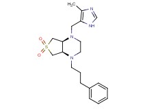(4aR*,7aS*)-1-[(4-methyl-1H-imidazol-5-yl)methyl]-4-(3-phenylpropyl)octahydrothieno[3,4-b]pyrazine 6,6-dioxide