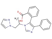 2-{1-[1-methyl-2-(1H-pyrazol-1-yl)ethyl]-4-phenyl-1H-imidazol-5-yl}benzoic acid