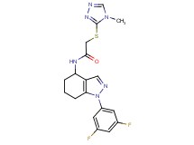N-[1-(3,5-difluorophenyl)-4,5,6,7-tetrahydro-1H-indazol-4-yl]-2-[(4-methyl-4H-1,2,4-triazol-3-yl)thio]acetamide