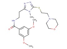 3,5-dimethoxy-N-[2-(4-methyl-5-{[2-(4-morpholinyl)ethyl]thio}-4H-1,2,4-triazol-3-yl)ethyl]benzamide