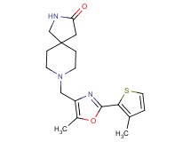 8-{[5-methyl-2-(3-methyl-2-thienyl)-1,3-oxazol-4-yl]methyl}-2,8-diazaspiro[4.5]decan-3-one