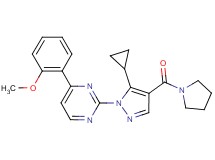 2-[5-cyclopropyl-4-(1-pyrrolidinylcarbonyl)-1H-pyrazol-1-yl]-4-(2-methoxyphenyl)pyrimidine