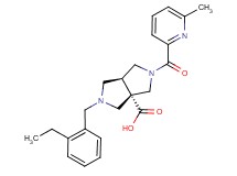 (3aS*,6aS*)-2-(2-ethylbenzyl)-5-[(6-methylpyridin-2-yl)carbonyl]hexahydropyrrolo[3,4-c]pyrrole-3a(1H)-carboxylic acid