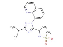N-[1-(3-isopropyl-1-quinolin-8-yl-1H-1,2,4-triazol-5-yl)ethyl]methanesulfonamide