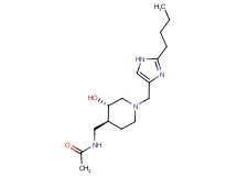 N-({(3S*,4S*)-1-[(2-butyl-1H-imidazol-4-yl)methyl]-3-hydroxypiperidin-4-yl}methyl)acetamide