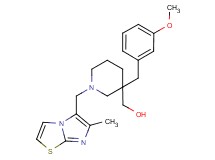 {3-(3-methoxybenzyl)-1-[(6-methylimidazo[2,1-b][1,3]thiazol-5-yl)methyl]-3-piperidinyl}methanol