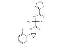 N-(2-{[1-(2-chlorophenyl)cyclopropyl]amino}-1,1-dimethyl-2-oxoethyl)thiophene-2-carboxamide