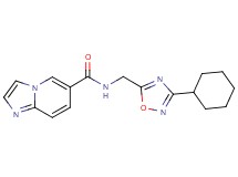 N-[(3-cyclohexyl-1,2,4-oxadiazol-5-yl)methyl]imidazo[1,2-a]pyridine-6-carboxamide