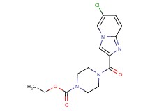 ethyl 4-[(6-chloroimidazo[1,2-a]pyridin-2-yl)carbonyl]-1-piperazinecarboxylate trifluoroacetate