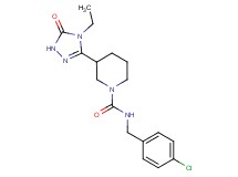 N-(4-chlorobenzyl)-3-(4-ethyl-5-oxo-4,5-dihydro-1H-1,2,4-triazol-3-yl)piperidine-1-carboxamide