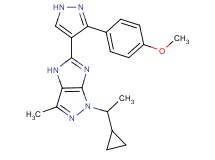 1-(1-cyclopropylethyl)-5-[3-(4-methoxyphenyl)-1H-pyrazol-4-yl]-3-methyl-1,4-dihydroimidazo[4,5-c]pyrazole