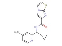 N-[cyclopropyl(4-methylpyridin-2-yl)methyl]imidazo[2,1-b][1,3]thiazole-6-carboxamide