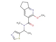 2-methoxy-N-methyl-N-[1-(1,3-thiazol-5-yl)ethyl]-6,7-dihydro-5H-cyclopenta[b]pyridine-3-carboxamide