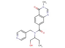 N-[1-(hydroxymethyl)propyl]-3-methyl-4-oxo-N-(pyridin-4-ylmethyl)-3,4-dihydroquinazoline-7-carboxamide
