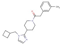 4-[1-(cyclobutylmethyl)-1H-imidazol-2-yl]-1-[(3-methylphenyl)acetyl]piperidine