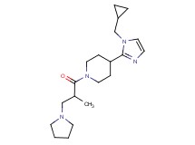 4-[1-(cyclopropylmethyl)-1H-imidazol-2-yl]-1-[2-methyl-3-(1-pyrrolidinyl)propanoyl]piperidine