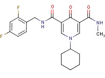 1-cyclohexyl-N-(2,4-difluorobenzyl)-N'-methyl-4-oxo-1,4-dihydro-3,5-pyridinedicarboxamide
