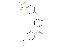 4-(3-chloro-4-{[1-(methylsulfonyl)-4-piperidinyl]oxy}benzoyl)-1-piperazinecarbaldehyde