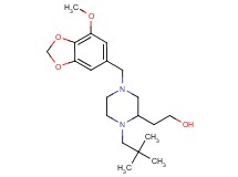 2-{1-(2,2-dimethylpropyl)-4-[(7-methoxy-1,3-benzodioxol-5-yl)methyl]-2-piperazinyl}ethanol
