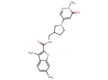 3,6-dimethyl-N-{[1-(1-methyl-6-oxo-1,6-dihydro-4-pyridazinyl)-3-pyrrolidinyl]methyl}-1-benzofuran-2-carboxamide