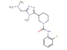 3-{5-[(dimethylamino)methyl]-4-methyl-4H-1,2,4-triazol-3-yl}-N-(2-fluorophenyl)piperidine-1-carboxamide