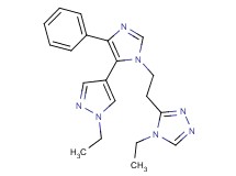 4-ethyl-3-{2-[5-(1-ethyl-1H-pyrazol-4-yl)-4-phenyl-1H-imidazol-1-yl]ethyl}-4H-1,2,4-triazole