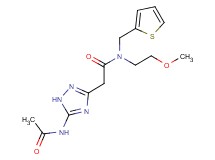 2-[5-(acetylamino)-1H-1,2,4-triazol-3-yl]-N-(2-methoxyethyl)-N-(2-thienylmethyl)acetamide