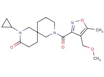 2-cyclopropyl-8-{[4-(methoxymethyl)-5-methyl-3-isoxazolyl]carbonyl}-2,8-diazaspiro[5.5]undecan-3-one