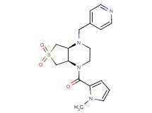 (4aS*,7aR*)-1-[(1-methyl-1H-pyrrol-2-yl)carbonyl]-4-(4-pyridinylmethyl)octahydrothieno[3,4-b]pyrazine 6,6-dioxide