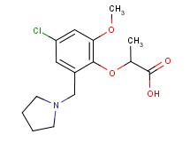 2-[4-chloro-2-methoxy-6-(pyrrolidin-1-ylmethyl)phenoxy]propanoic acid